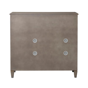 English Elm Jennifer Taylor Home - Dauphin Handpainted Entryway Storage Cabinet with Bamboo Motif, Grey Cashmere Wood, 46x20x46 B2719P238531