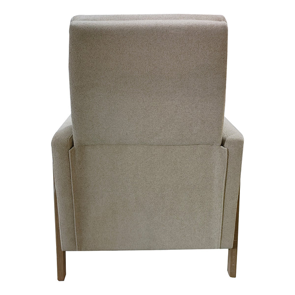 JLA Home Chapel Hill - Recliner Luna modern upholstered recliner with exposed wood frame, ergonomic support, ready-to-use relaxation Beige CH103-0043