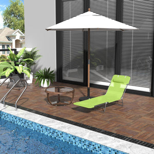 English Elm Sun Lounger Outdoor Folding Chaise with Mesh Surface Steel Frame and Adjustable Backrest T3971P382990