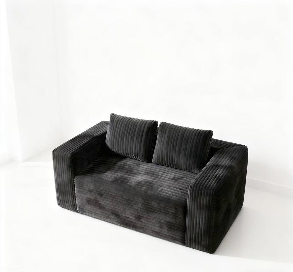 English Elm Cloud Loveseat Corduroy 2-Seater Sofa — Memory Foam Boneless Couch, No Assembly, Compact Comfort W3955P393992