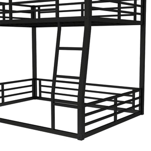 English Elm Metal Full Xl Over Queen Bunk Bed - Space-Saving Design For Teens & Adults, Durable, Noise-Free, No Box Spring! W1580S00141