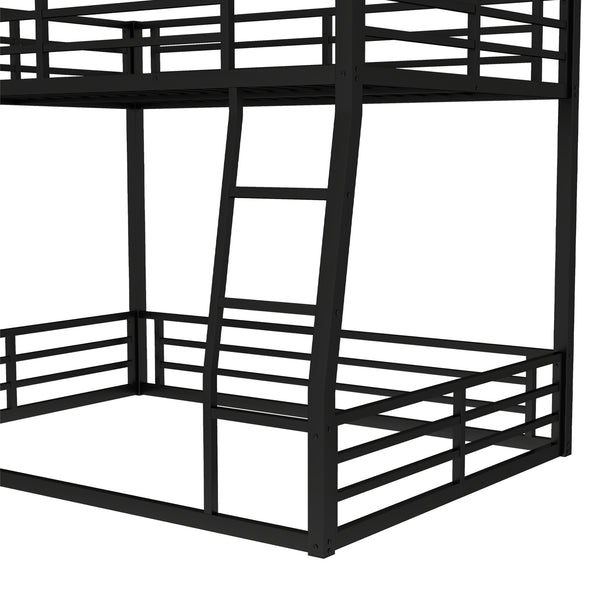 English Elm Metal Full Xl Over Queen Bunk Bed - Space-Saving Design For Teens & Adults, Durable, Noise-Free, No Box Spring! W1580S00141