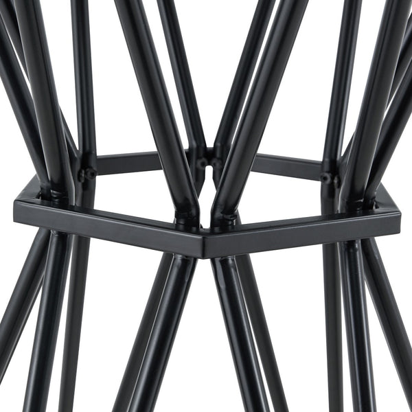 English Elm Single Package Industrial Bar Set Round Mdf Top with Metal Frame Seats 2 for Kitchen Black,Wood W1151P434793