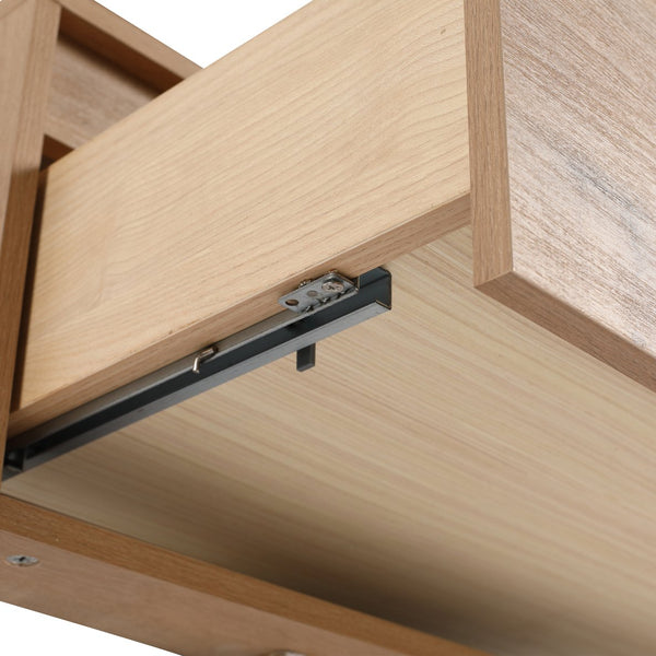 English Elm 30 Inch Wall-Mounted Bathroom Vanity Set With Resin Sink, Soft-Close Drawers & Storage Cabinets W999S00268