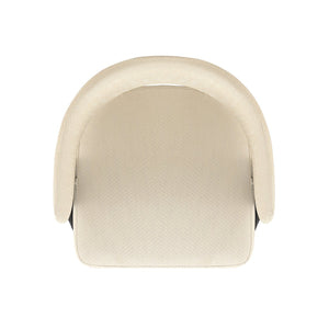 English Elm Luce Metal Textured Vegan Leather Dining Chair with Curved Back, Foam Seat, Commercial Grade Durability Sand B365P397711