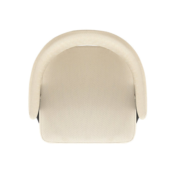 English Elm Luce Metal Textured Vegan Leather Dining Chair with Curved Back, Foam Seat, Commercial Grade Durability Sand B365P397711