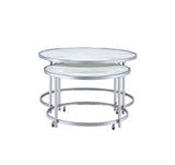 English Elm Steve Silver - Rayne - Nesting Cocktail Tables - White