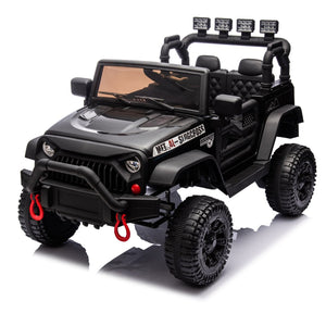 English Elm 24v Kids Electric Ride on Car with Parental Remote Dual Motors and Four Wheel Suspension Black W1578P208321