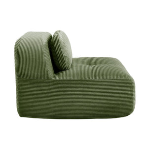English Elm Hamlet Corduroy L-shaped Sectional Sofa with Pillows for Modern Living Rooms Olive Green W714P323643