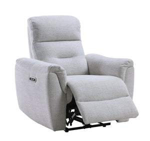 English Elm Eastre Gray Chenille 3-Piece Power Motion Living Room Set with USB & Type-C Ports, Reclining Comfort B2726S00525