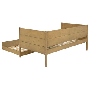 English Elm Stewart Twin Daybed With Trundle — Solid Natural Wood Frame, Warm Grain Finish, Space-Saving Guest Bed Setup B062S01300