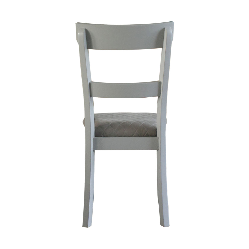 English Elm Set Farmhouse Dining Chairs with X-Back Support and High Back Comfort for Modern Homes, Durable Wood Finish Grey B016P324703