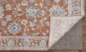 Feizy Rugs Pasha Collection Vibrant Floral Low Pile Rug – Stain-resistant, Soft, And Perfect For High-traffic Areas Red,Ivory,Blue Polyester Pas39m7fterivye70