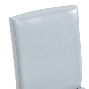 English Elm Two Linen-Cotton Dining Chairs with Sturdy Metal Legs, Breathable Upholstery and Anti-Slip Feet for Comfort and Stability Gold,Light Gray W1151P269060