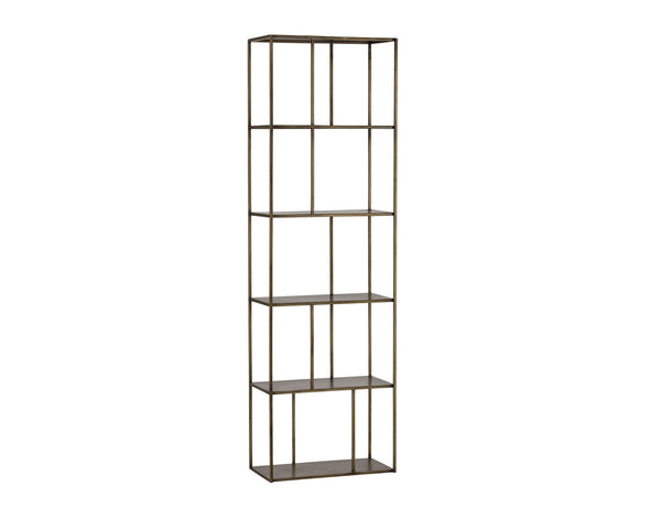 Sunpan Eiffel Bookcase - Stylish Iron Storage Solution for Living Spaces, Office, and Modern Decor Small - 23.75W x 12D x 76.75H