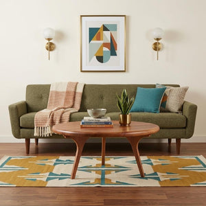 34 Inch Solid Walnut Round Coffee Table for Modern Living Room Decor Enthusiasts