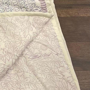 108 Inch Square Floral Cotton Comforter Oversized Elegant Garden Print Full Bed Bedding