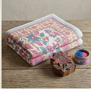 108 Inch Floral Cotton Comforter Romantic Rose Print Soft Bedding for King Bed