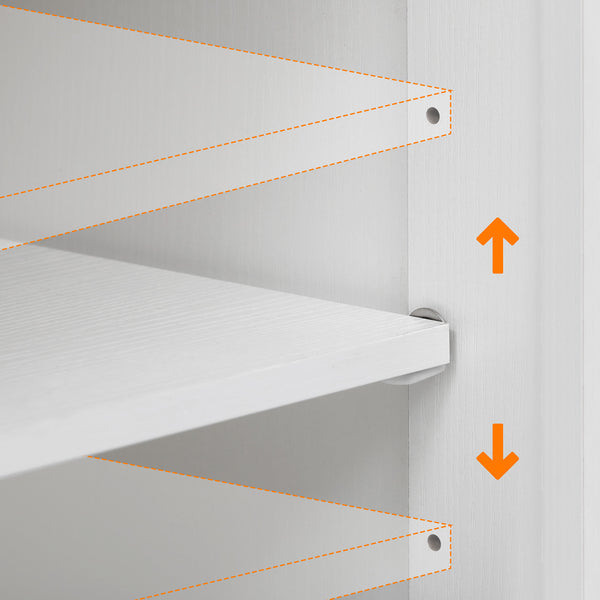 English Elm K&K 46.5'' Farmhouse Kitchen Island Cart with Beaded Drapes, Drop Leaf, Power Hub, Ample Storage White N707P254872W