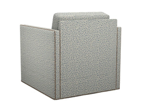 Hinsdale Swivel Accent Chair with Nailhead Trim and Plush Down Cushion for Living Rooms