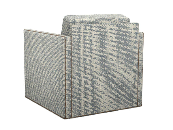 Hinsdale Swivel Accent Chair with Nailhead Trim and Plush Down Cushion for Living Rooms