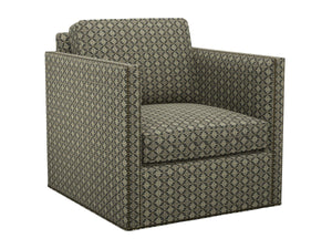 Hinsdale Swivel Accent Chair with Nailhead Trim and Plush Down Cushion for Living Rooms