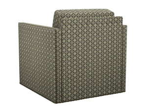 Hinsdale Swivel Accent Chair with Nailhead Trim and Plush Down Cushion for Living Rooms