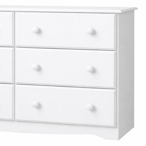 48 Inch Solid Wood Six Drawer Dresser for Elegant Bedroom Storage and Timeless Organization