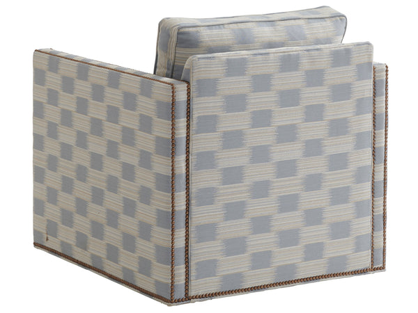 Lexington Tommy Bahama Home Hinsdale Swivel Chair - Luxurious Mid-century Modern Design With Down Cushions And Nailhead Trim   7607-11sw-42