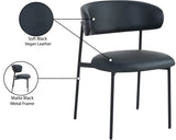 Lupita Black Vegan Leather Dining Chair 760Black-C Meridian Furniture