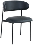 Lupita Black Vegan Leather Dining Chair 760Black-C Meridian Furniture