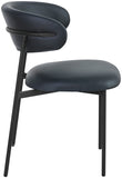 Lupita Black Vegan Leather Dining Chair 760Black-C Meridian Furniture