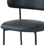 Lupita Black Vegan Leather Dining Chair 760Black-C Meridian Furniture