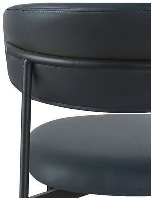 Lupita Black Vegan Leather Dining Chair 760Black-C Meridian Furniture