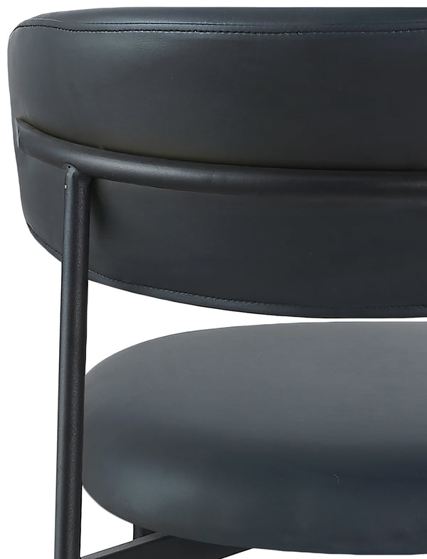 Lupita Black Vegan Leather Dining Chair 760Black-C Meridian Furniture