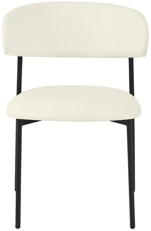 Lupita Cream Vegan Leather Dining Chair 760Cream-C Meridian Furniture