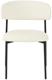 Lupita Cream Vegan Leather Dining Chair 760Cream-C Meridian Furniture