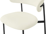 Lupita Cream Vegan Leather Dining Chair 760Cream-C Meridian Furniture