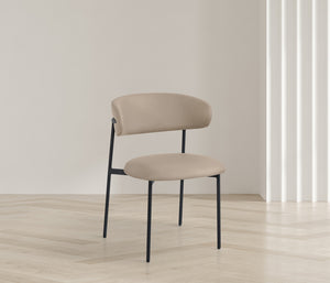 Lupita Taupe Vegan Leather Dining Chair 760Taupe-C Meridian Furniture