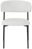 Lupita White Vegan Leather Dining Chair 760White-C Meridian Furniture