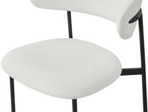 Lupita White Vegan Leather Dining Chair 760White-C Meridian Furniture