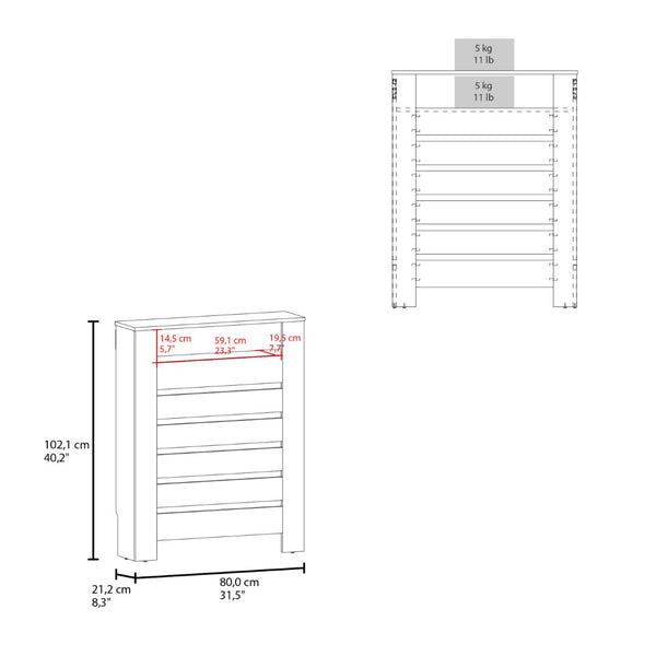 English Elm Radiator Cover Cabinet with Three Open Shelves White Finish Modern Living Room B097P369458