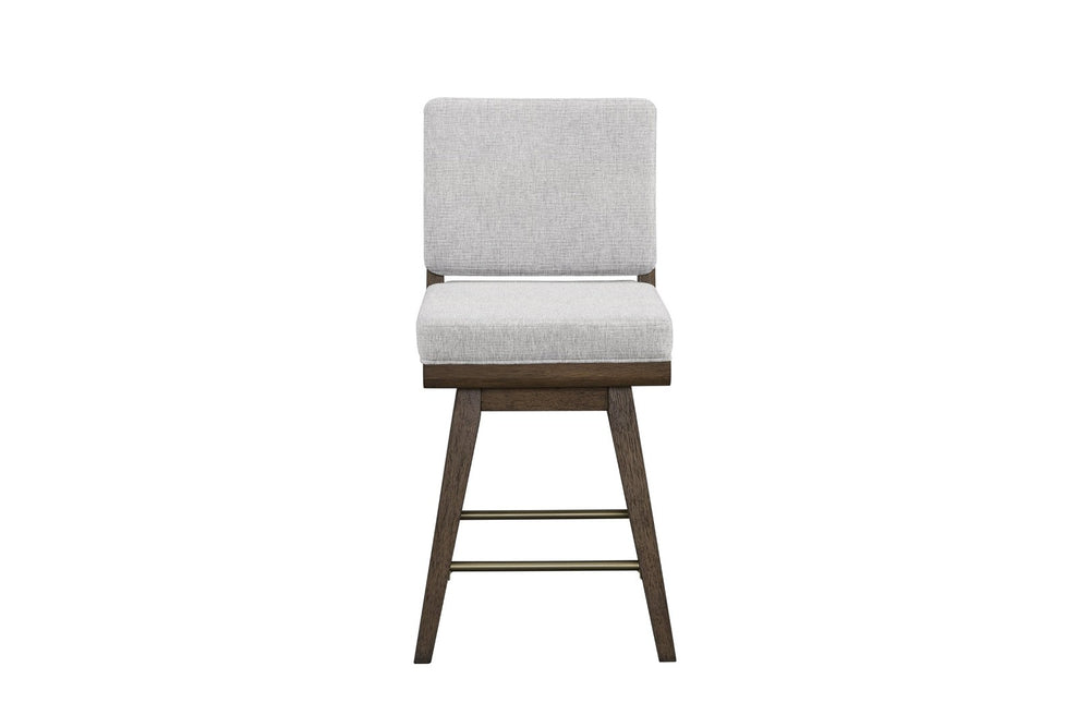 English Elm Latte Swivel Counterstool Set Wood Frame Auto-return Seat for Kitchen Islands Light Brown B2699P469523