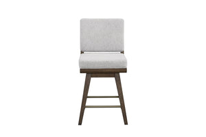 English Elm Latte Swivel Counterstool Set Wood Frame Auto-return Seat for Kitchen Islands Light Brown B2699P469523