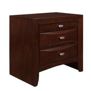 English Elm LUCILLE Solid Wood 5PC Full Bedroom Set with Bookcase Headboard, 6 Storage Drawers, Slatted Base Walnut 82.99 L x 24.09 W x 6.02 H B201S00275