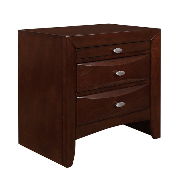 English Elm LUCILLE Solid Wood 5PC Full Bedroom Set with Bookcase Headboard, 6 Storage Drawers, Slatted Base Walnut 82.99 L x 24.09 W x 6.02 H B201S00275