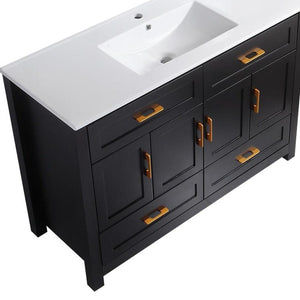 48 Inch Freestanding Bathroom Vanity with Sink Four Doors and Drawers for Modern Bathrooms