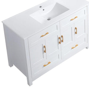 48 Inch Freestanding Bathroom Vanity with Sink Four Doors and Drawers for Modern Bathrooms