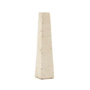Zentique Distressed Ivory Ceramic Candle Holder Tall Tapered 16.5" Rustic Matte Finish for Farmhouse Decor 7611S A626