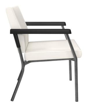 OSP Home Furnishings Bariatric Guest Chair with Reinforced Metal Frame and Plush Pu Padded Seat for Waiting Rooms BC9601-R101
